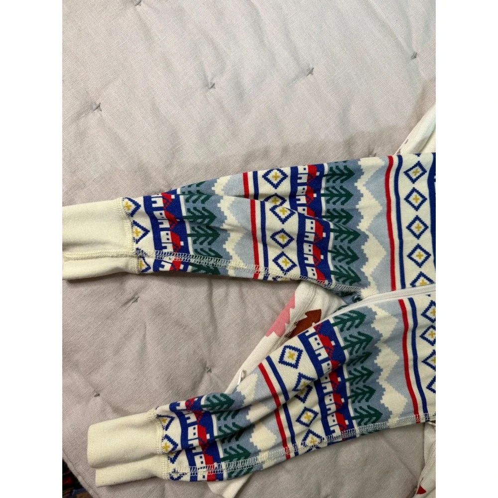 2PC Set Hanna Andersson Organic Cotton Holiday One‎ Piece Sleeper 18-24M Toddler